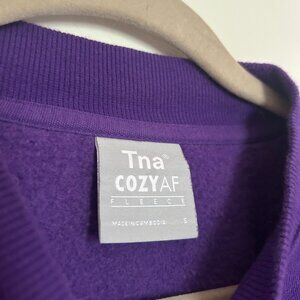 TNA cozy fleece cropped sweatshirt